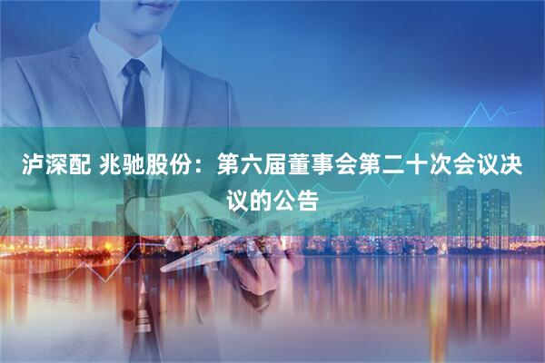 泸深配 兆驰股份：第六届董事会第二十次会议决议的公告